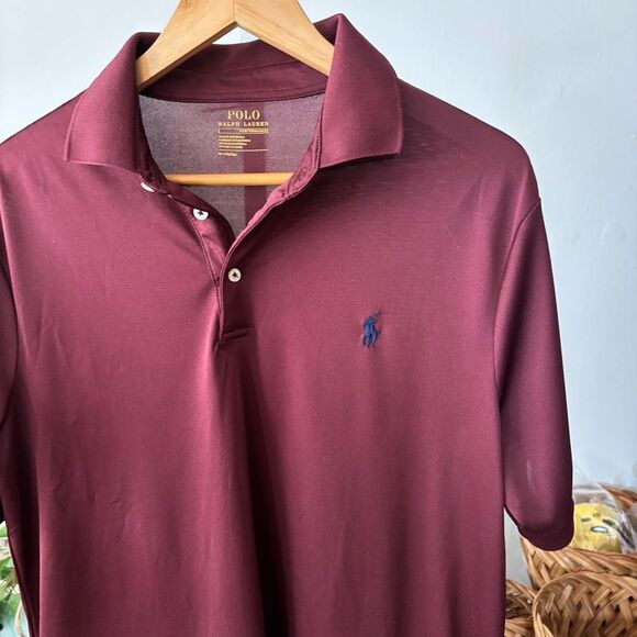 Polo by Ralph Lauren Men's Burgundy Polo Shirt performance material golf - Picture 5 of 7